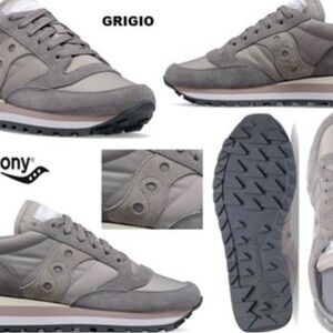 Saucony Jazz Triple Sneakers Gray White Women’s Size 9.5 Retro Running Shoes